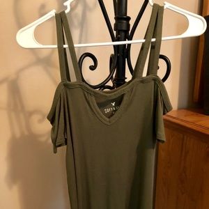 Green strapy t shirt